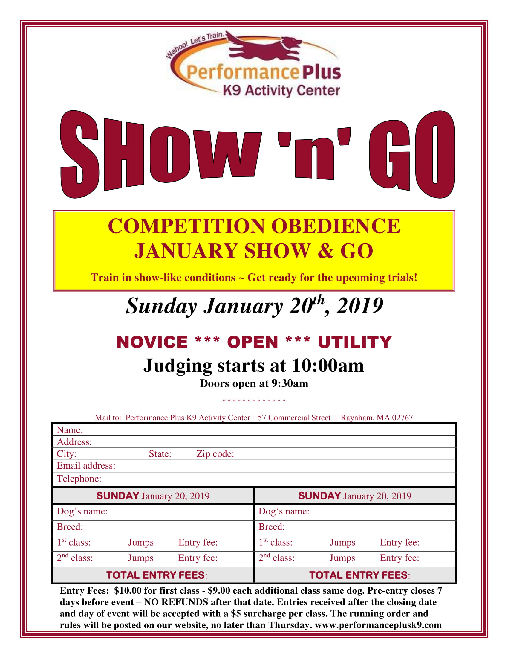 SHOW N GO JAN 2019 FLYER1 Performance Plus